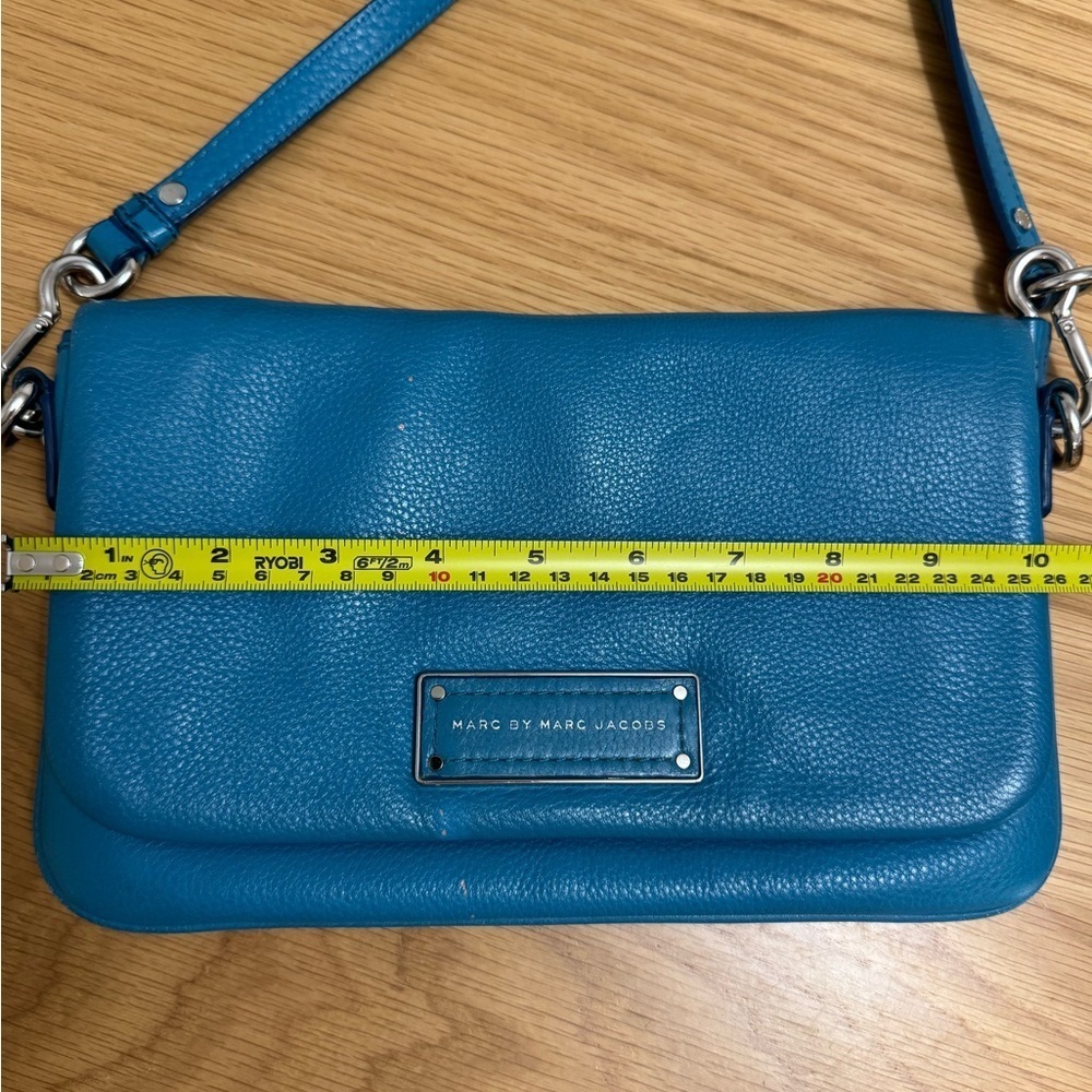 Marc by Marc Jacobs Teal Blue Leather Crossbody Bag - Picture 11 of 12